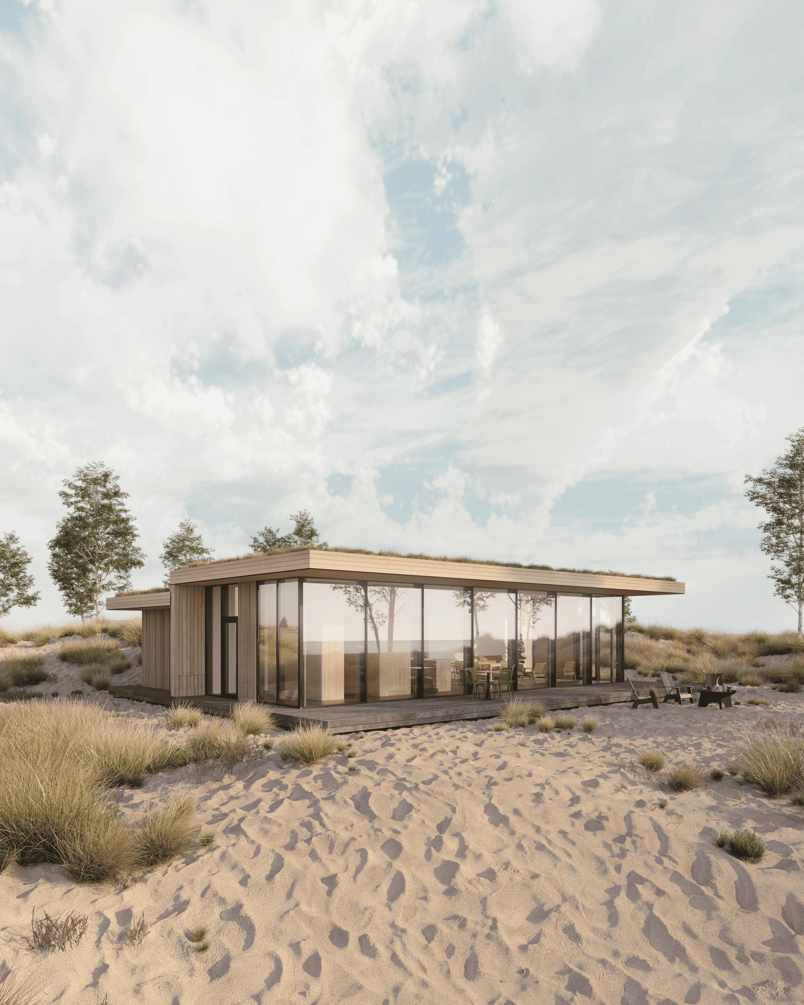 DEN Linear House Medium prefab home exterior