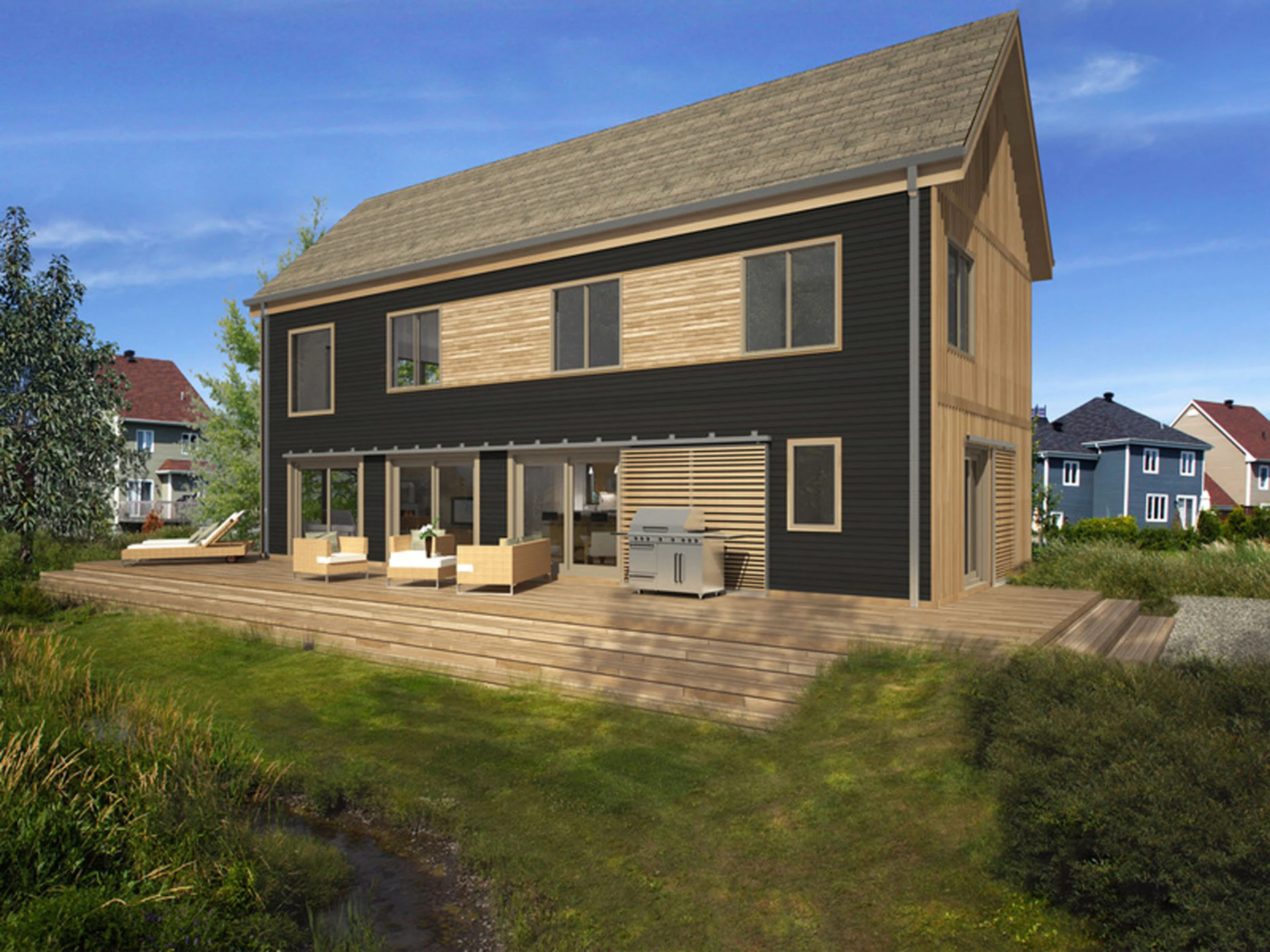 Blu Homes Lofthouse prefab home exterior