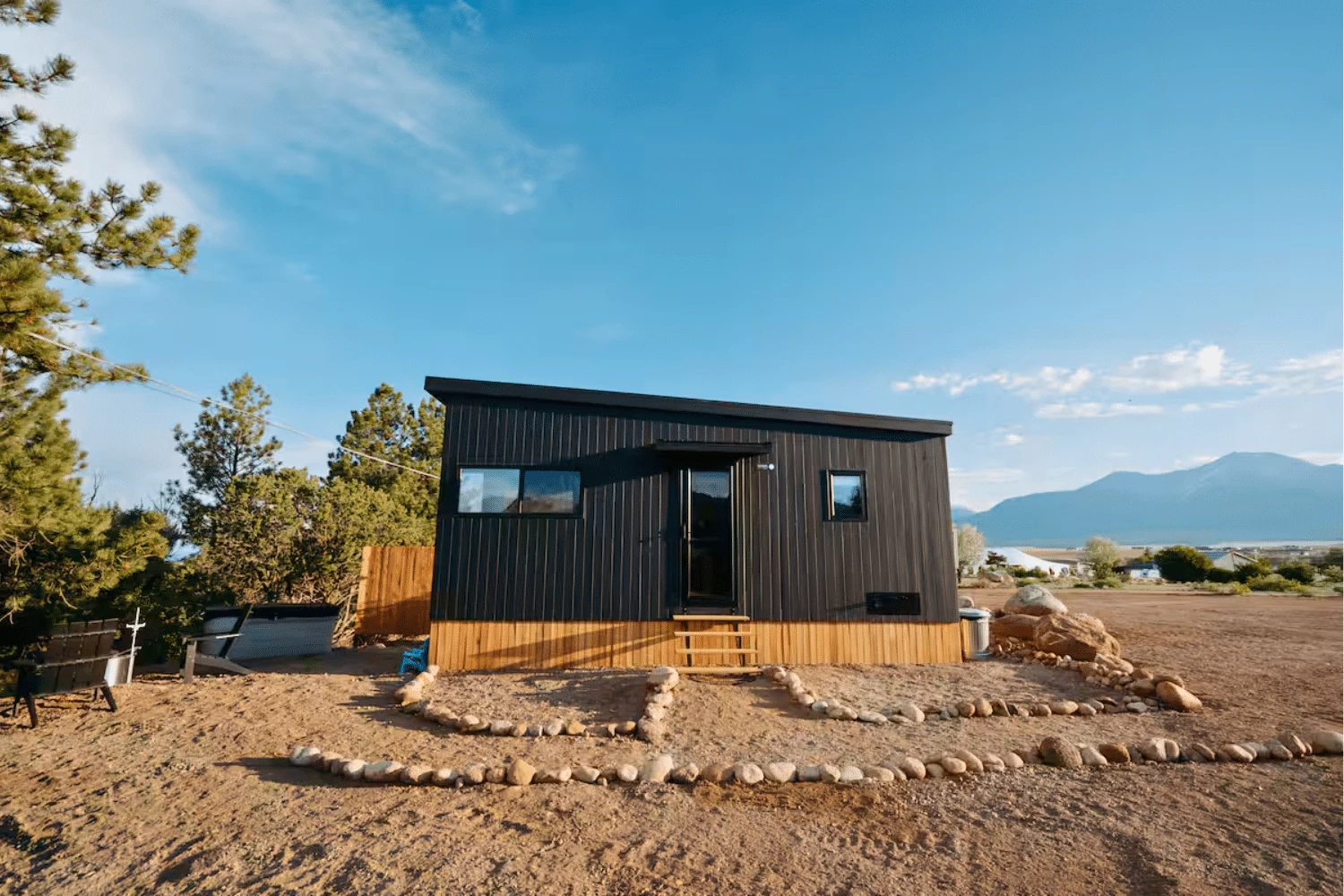Zook Cabins Nook Studio park model exterior in Buena Vista, Colorado.