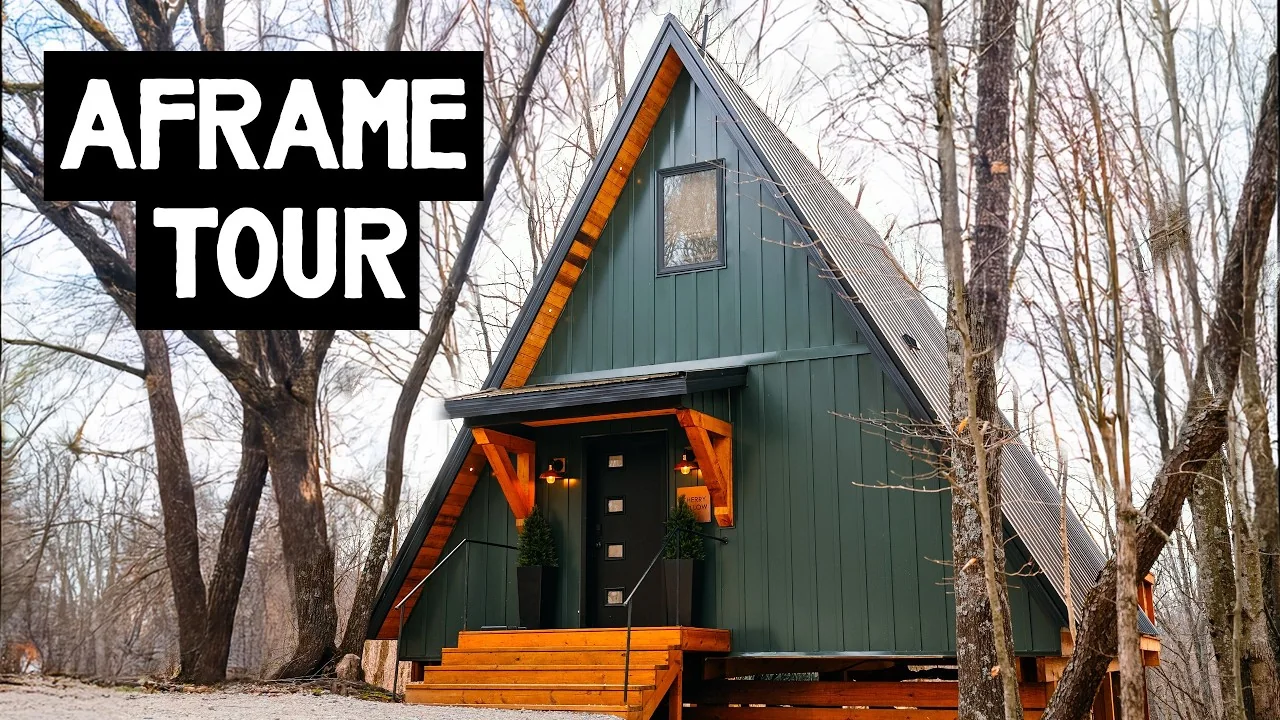Comparing 3 Small Aframe Cabin Layouts, tour by Kerry Tarnow