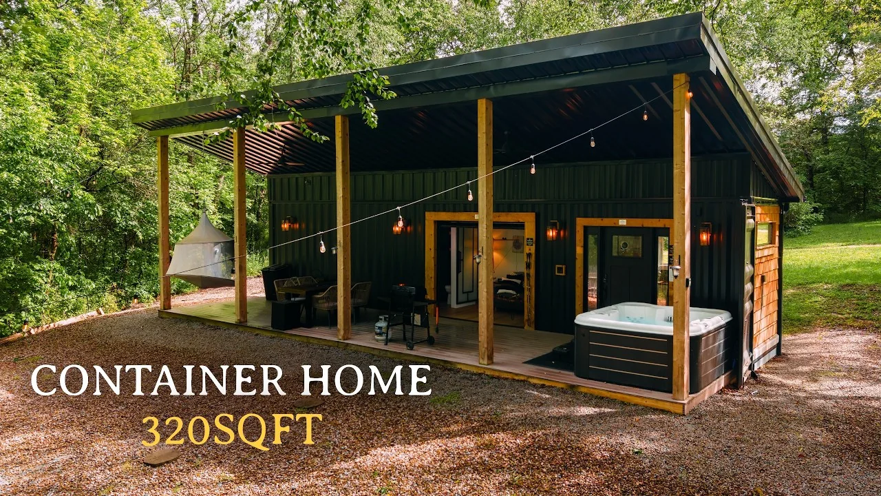 Prefab Shipping Container Home w/ Garage Door!, tour by Kerry Tarnow