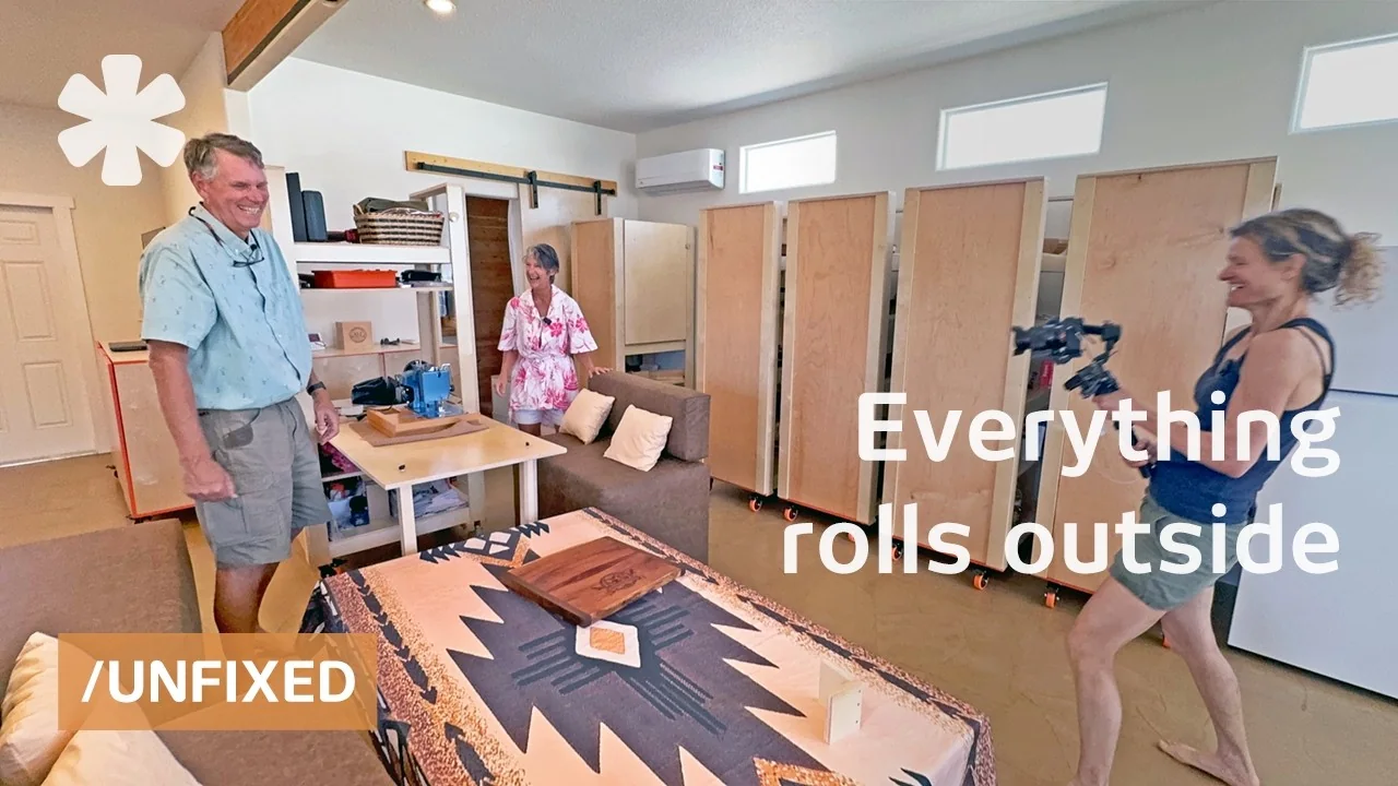 Tall couple's Big small home: how 1 space gets infinite configurations, tour by Kerry Tarnow