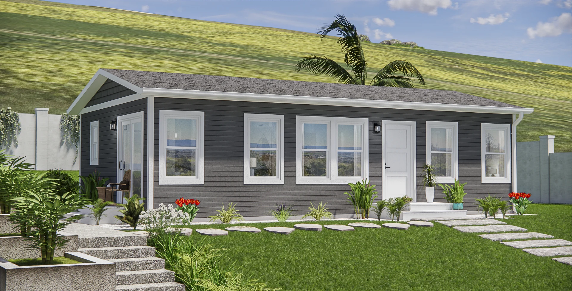 Official design rendering of Joshua Tree ADU by S²A Modular
