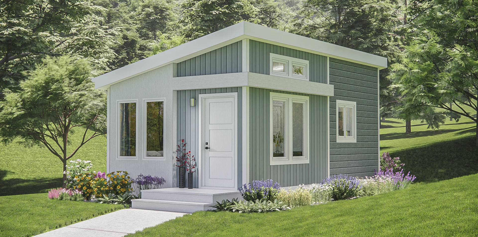 Official design rendering of Zion ADU by S²A Modular