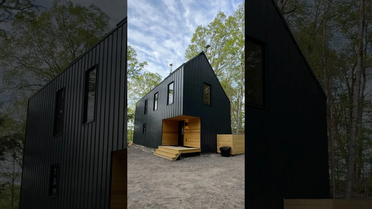 Touring a Blacked Out Prefab Home built from a Kit!, tour by Kerry Tarnow