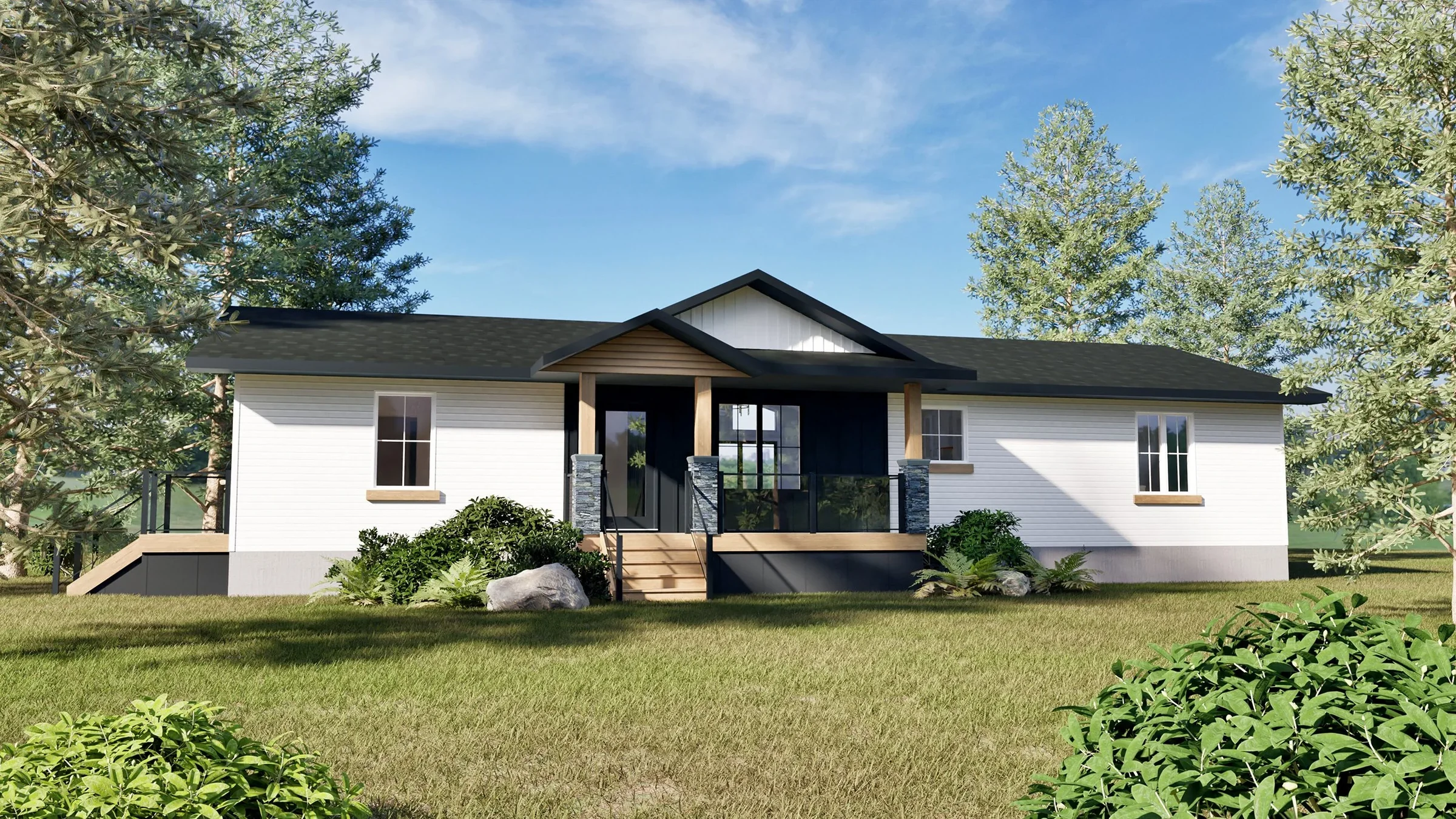 Official design rendering of Kingsford III by Western Modular Homes